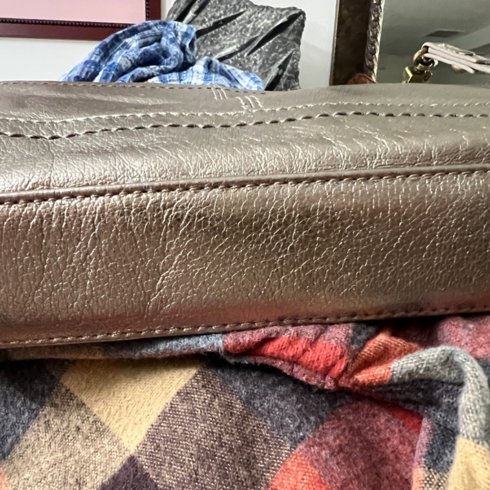 The Sak Bag gunmetal color Purse Crossbody Or Clutch with multicolor interior - Picture 12 of 15